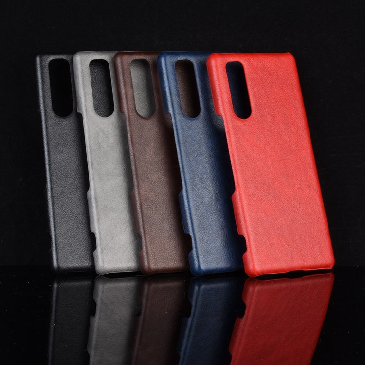 Shockproof Litchi Texture PC + PU Case For Sony Xperia 5