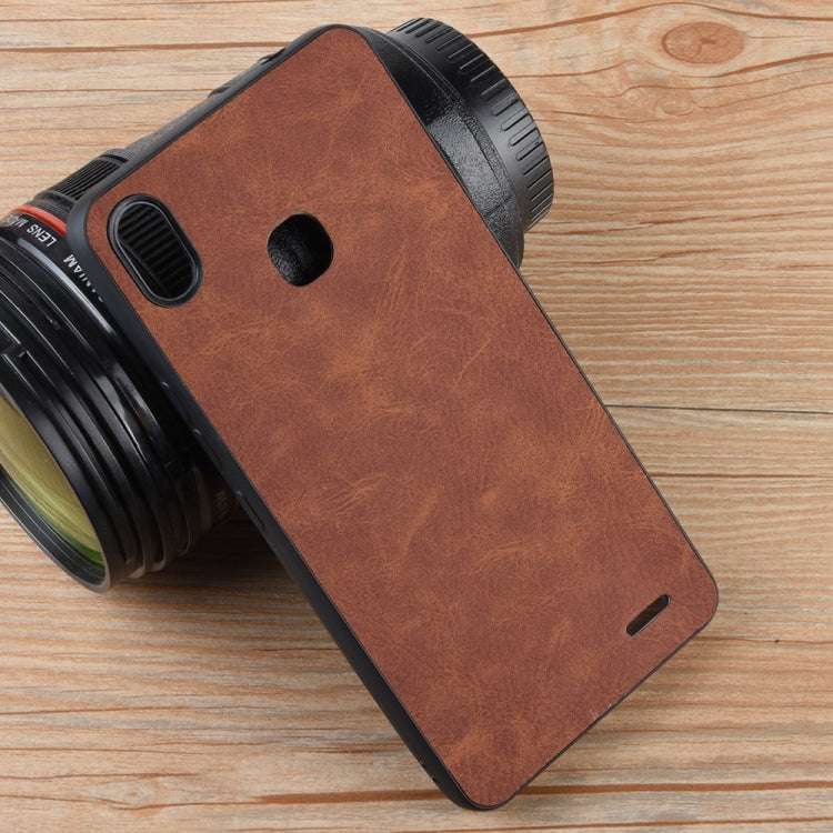 Shockproof Sheep Skin PC + PU + TPU Case For Infinix Smart 2 HD / X609(Brown)