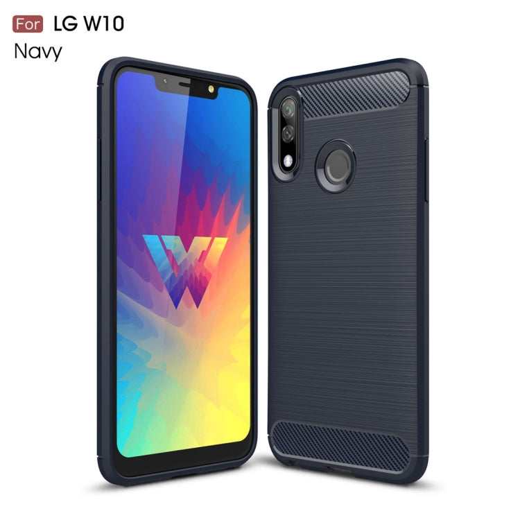 Brushed Texture Carbon Fiber TPU Case for LG W10