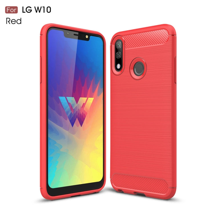 Brushed Texture Carbon Fiber TPU Case for LG W10