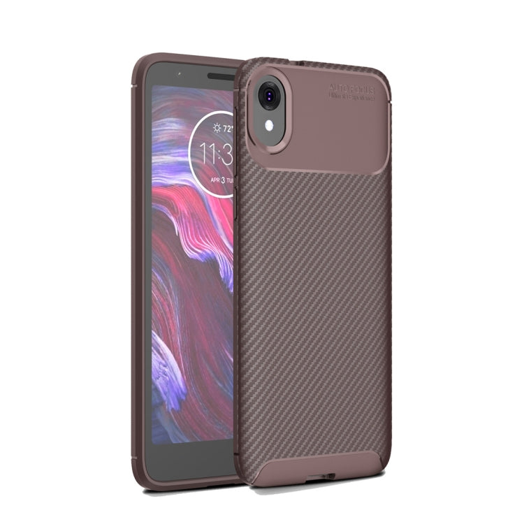 Beetle Series Carbon Fiber Texture Shockproof TPU Case for MOTO E6