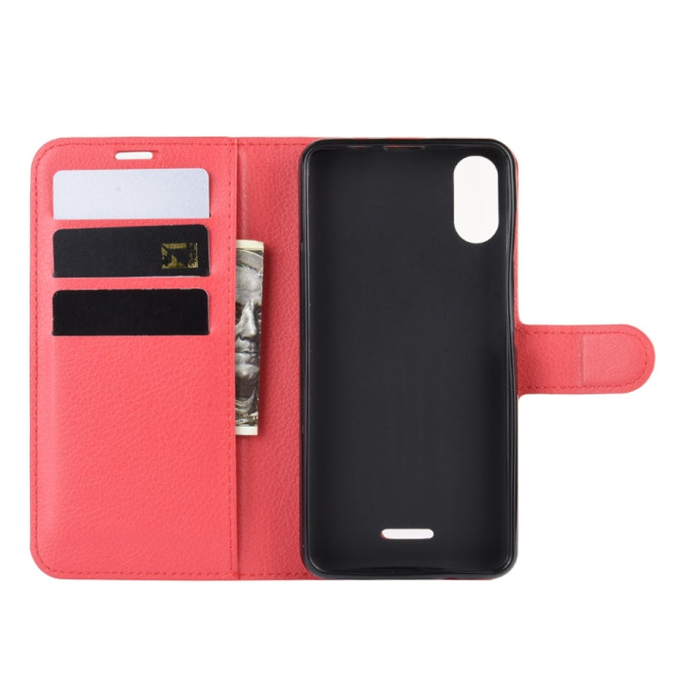 Litchi Texture Horizontal Flip Leather Case for Wiko Sunny 4 Plus, with Wallet & Holder & Card Slots
