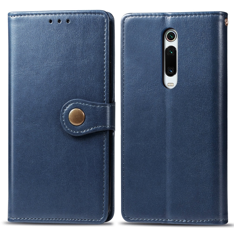 Retro Solid Color Leather Buckle Mobile Phone Protection Leather Case with Lanyard & Photo Frame & Card Slot & Wallet & Bracket Function for Xiaomi 9T / 9T Pro / Redmi K20 / Redmi K20 Pro