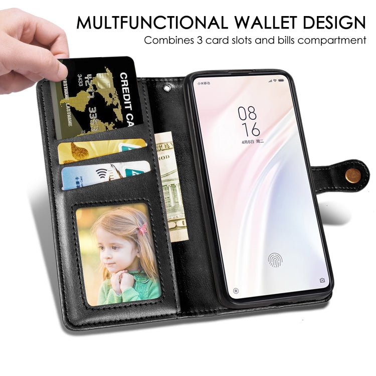 Retro Solid Color Leather Buckle Mobile Phone Protection Leather Case with Lanyard & Photo Frame & Card Slot & Wallet & Bracket Function for Xiaomi 9T / 9T Pro / Redmi K20 / Redmi K20 Pro