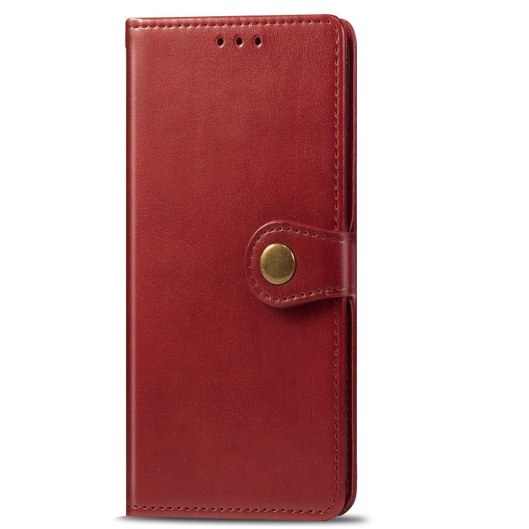 Retro Solid Color Leather Buckle Mobile Phone Protection Leather Case with Lanyard & Photo Frame & Card Slot & Wallet & Bracket Function for Sony Xperia XZ4