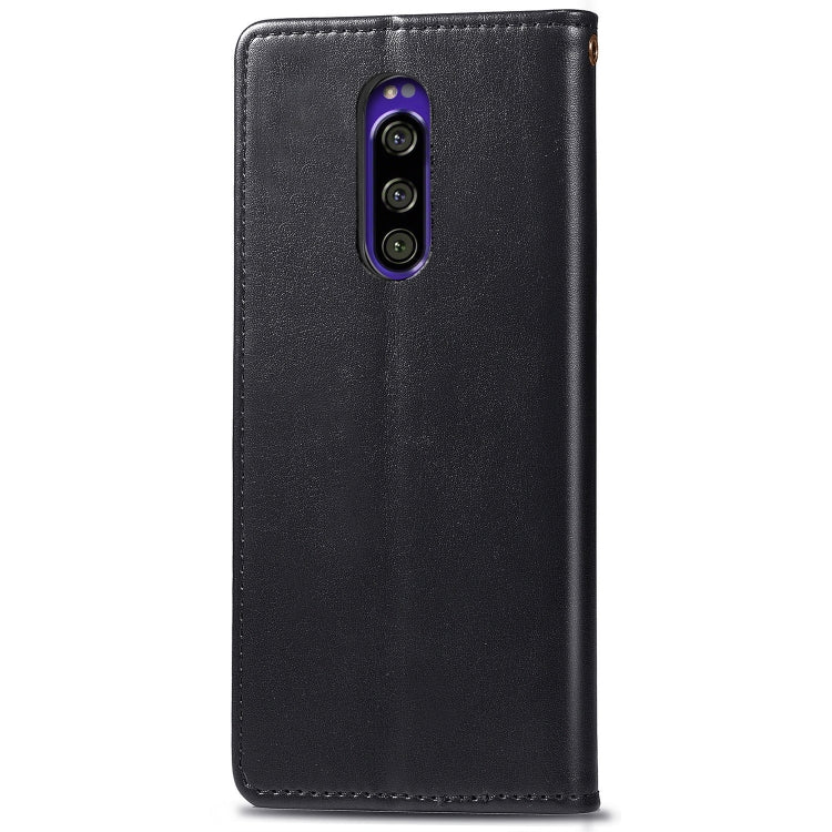 Retro Solid Color Leather Buckle Mobile Phone Protection Leather Case with Lanyard & Photo Frame & Card Slot & Wallet & Bracket Function for Sony Xperia XZ4