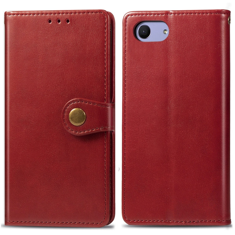 Retro Solid Color Leather Buckle Mobile Phone Protection Leather Case with Lanyard & Photo Frame & Card Slot & Wallet & Bracket Function for Sony Xperia XZ4 Compact / Xperia XZ4 Mini