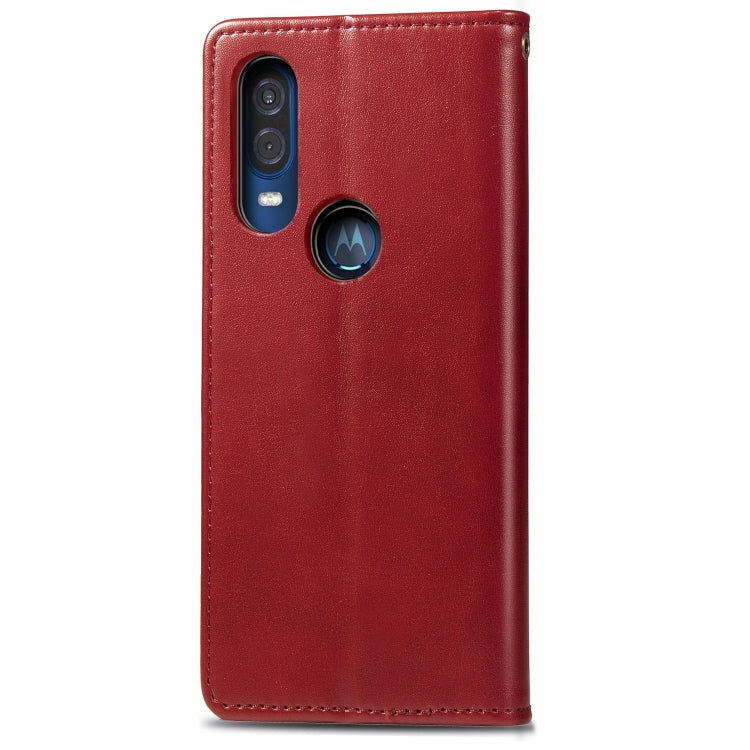 Retro Solid Color Leather Buckle Mobile Phone Protection Leather Case with Lanyard & Photo Frame & Card Slot & Wallet & Bracket Function for Motorola Moto P40