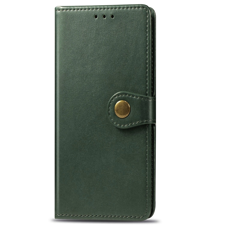 Retro Solid Color Leather Buckle Mobile Phone Protection Leather Case with Lanyard & Photo Frame & Card Slot & Wallet & Bracket Function for Motorola Moto P40