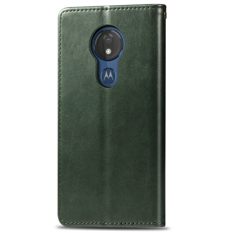 Retro Solid Color Leather Buckle Mobile Phone Protection Leather Case with Lanyard & Photo Frame & Card Slot & Wallet & Bracket Function for Motorola Moto G7 Play