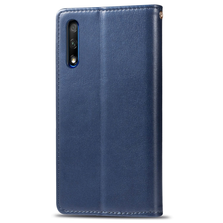 Retro Solid Color Leather Buckle Mobile Phone Protection Leather Case with Lanyard & Photo Frame & Card Slot & Wallet & Bracket Function for Huawei Honor 9X