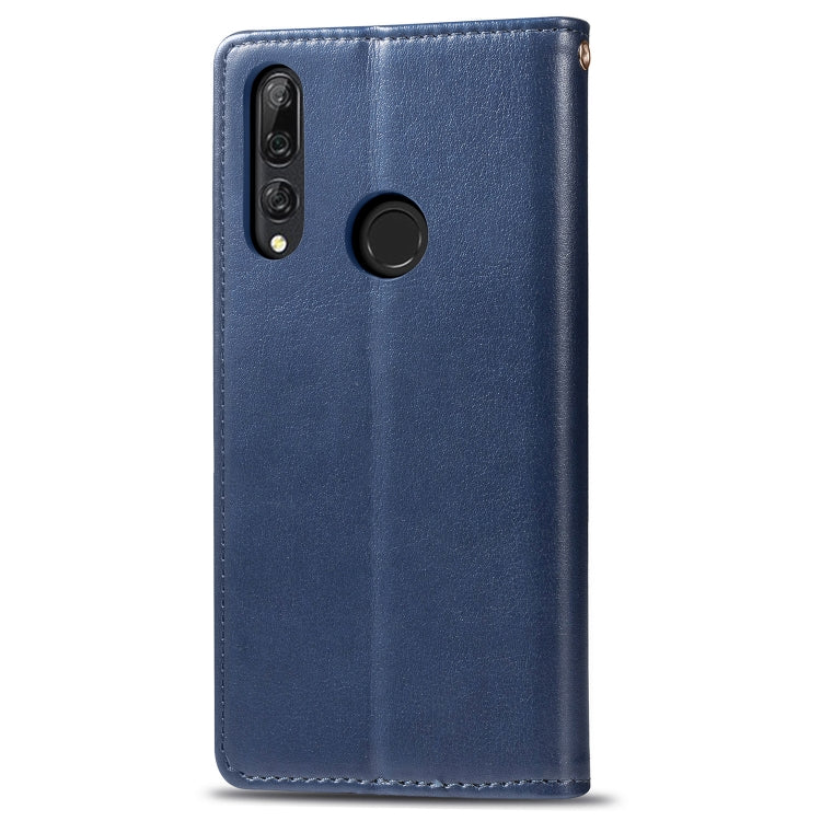 Retro Solid Color Leather Buckle Mobile Phone Protection Leather Case with Lanyard & Photo Frame & Card Slot & Wallet & Bracket Function for Huawei Y9 Prime 2019