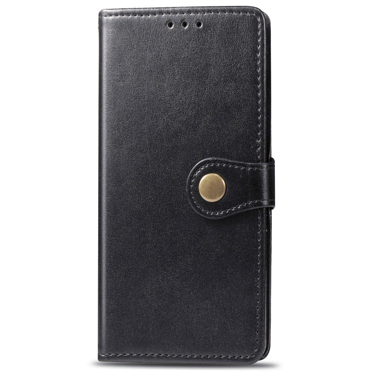 Retro Solid Color Leather Buckle Mobile Phone Protection Leather Case with Lanyard & Photo Frame & Card Slot & Wallet & Bracket Function for Huawei Y9 Prime 2019