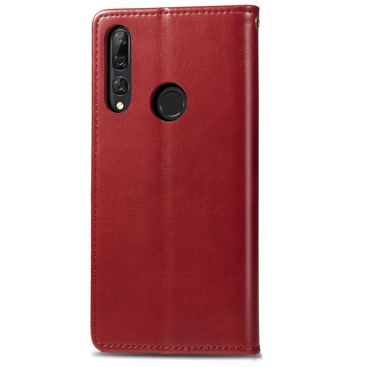 Retro Solid Color Leather Buckle Mobile Phone Protection Leather Case with Lanyard & Photo Frame & Card Slot & Wallet & Bracket Function for Huawei Y9 Prime 2019