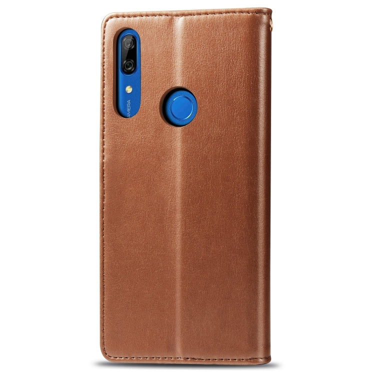 Retro Solid Color Leather Buckle Mobile Phone Protection Leather Case with Lanyard & Photo Frame & Card Slot & Wallet & Bracket Function for Huawei P Smart Z