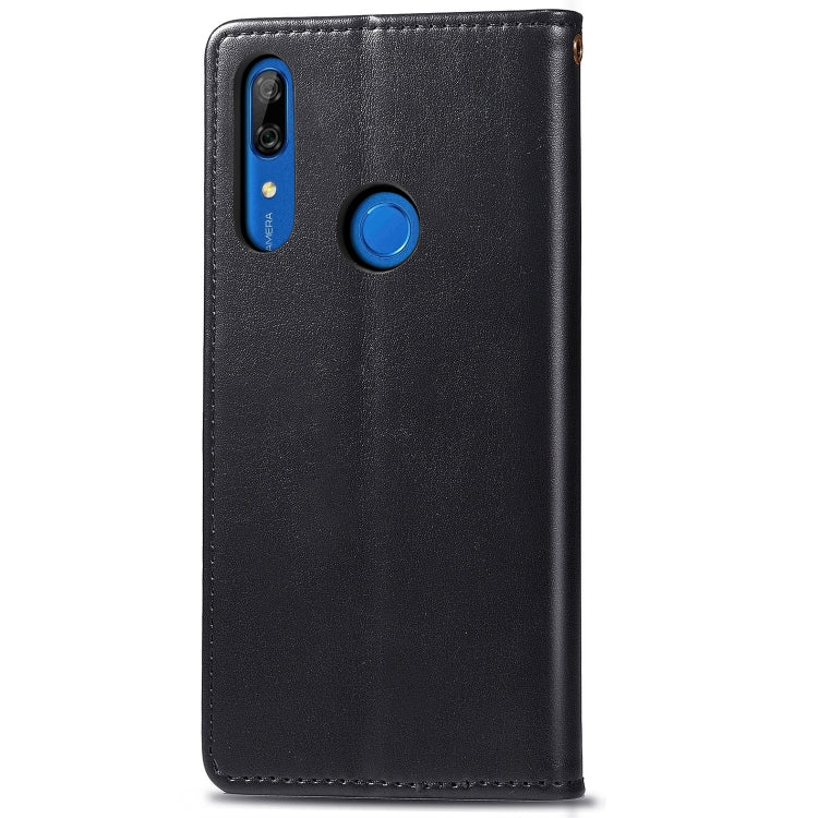 Retro Solid Color Leather Buckle Mobile Phone Protection Leather Case with Lanyard & Photo Frame & Card Slot & Wallet & Bracket Function for Huawei P Smart Z