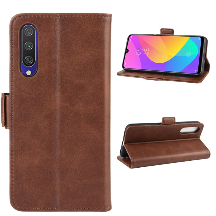Dual-side Magnetic Buckle Horizontal Flip Leather Case for Xiaomi Mi CC9e / Mi A3, with Holder & Card Slots & Wallet & Photo Frame