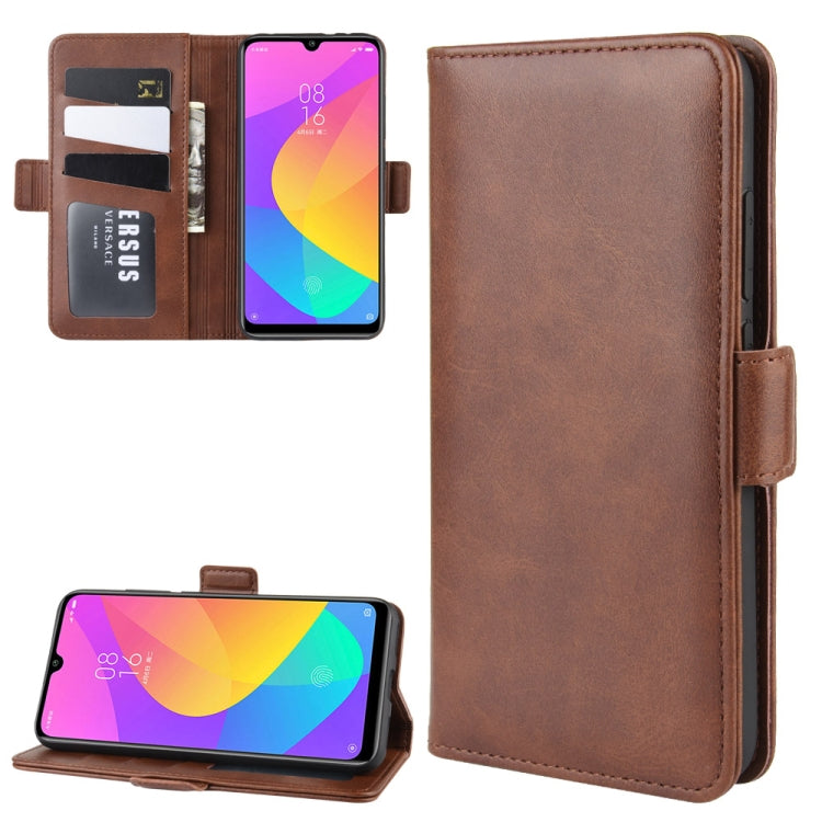 Dual-side Magnetic Buckle Horizontal Flip Leather Case for Xiaomi Mi CC9e / Mi A3, with Holder & Card Slots & Wallet & Photo Frame