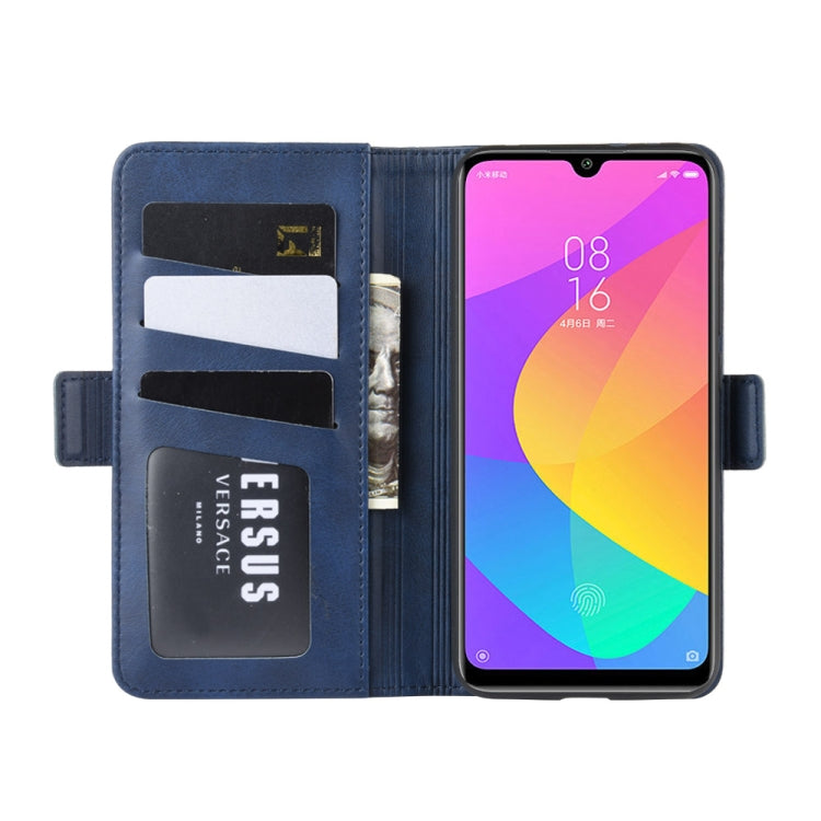 Dual-side Magnetic Buckle Horizontal Flip Leather Case for Xiaomi Mi CC9e / Mi A3, with Holder & Card Slots & Wallet & Photo Frame