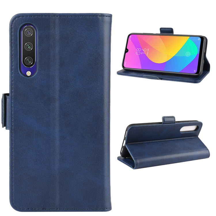 Dual-side Magnetic Buckle Horizontal Flip Leather Case for Xiaomi Mi CC9e / Mi A3, with Holder & Card Slots & Wallet & Photo Frame