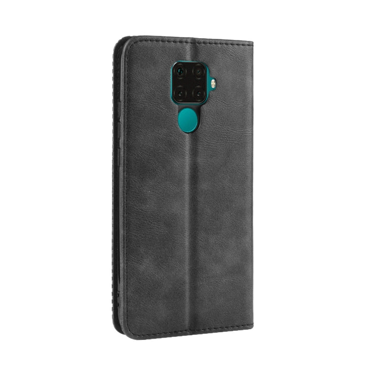 Magnetic Buckle Retro Crazy Horse Texture Horizontal Flip Leather Case for Huawei Nova 5i Pro / Mate 30 Lite, with Holder & Card Slots & Photo Frame