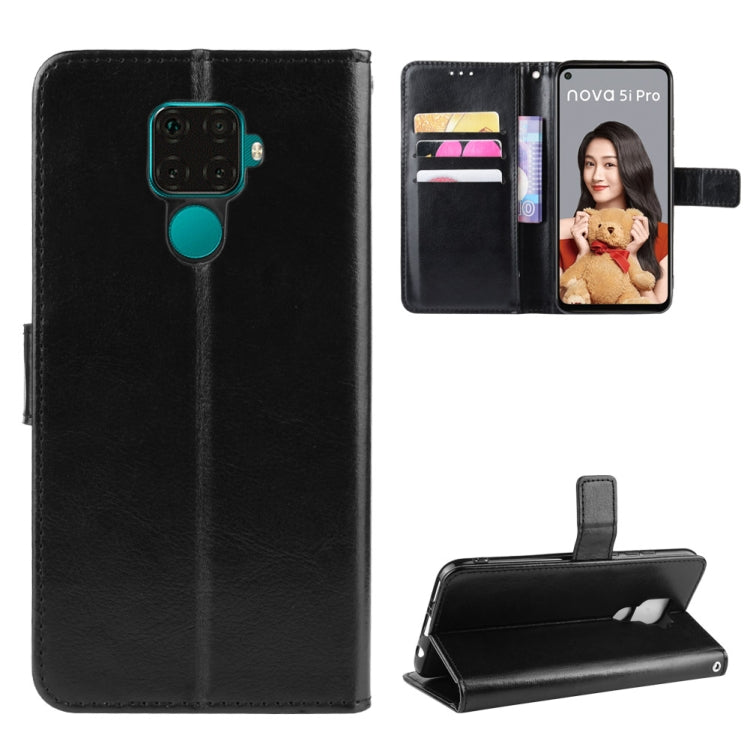 Retro Crazy Horse Texture Horizontal Flip Leather Case for Huawei Nova 5i Pro/Mate 30 Lite , with Holder & Card Slots & Photo Frame