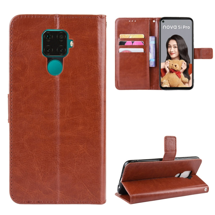 Retro Crazy Horse Texture Horizontal Flip Leather Case for Huawei Nova 5i Pro/Mate 30 Lite , with Holder & Card Slots & Photo Frame