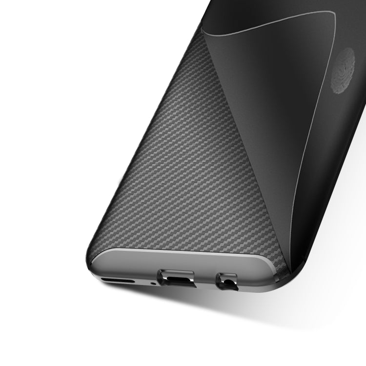 Carbon Fiber Texture Shockproof TPU Case for Huawei Nova 5i Pro(Brown)