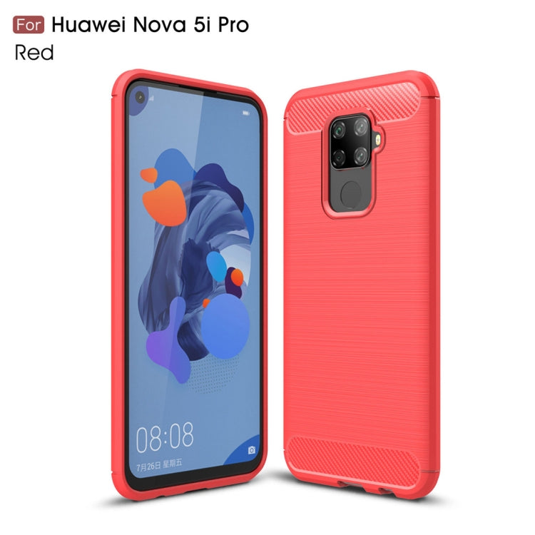 Brushed Texture Carbon Fiber TPU Case for Huawei Nova 5i Pro