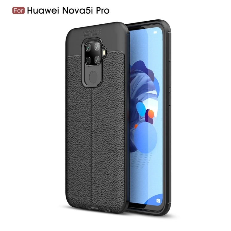 Litchi Texture TPU Shockproof Case for Huawei Nova 5i Pro