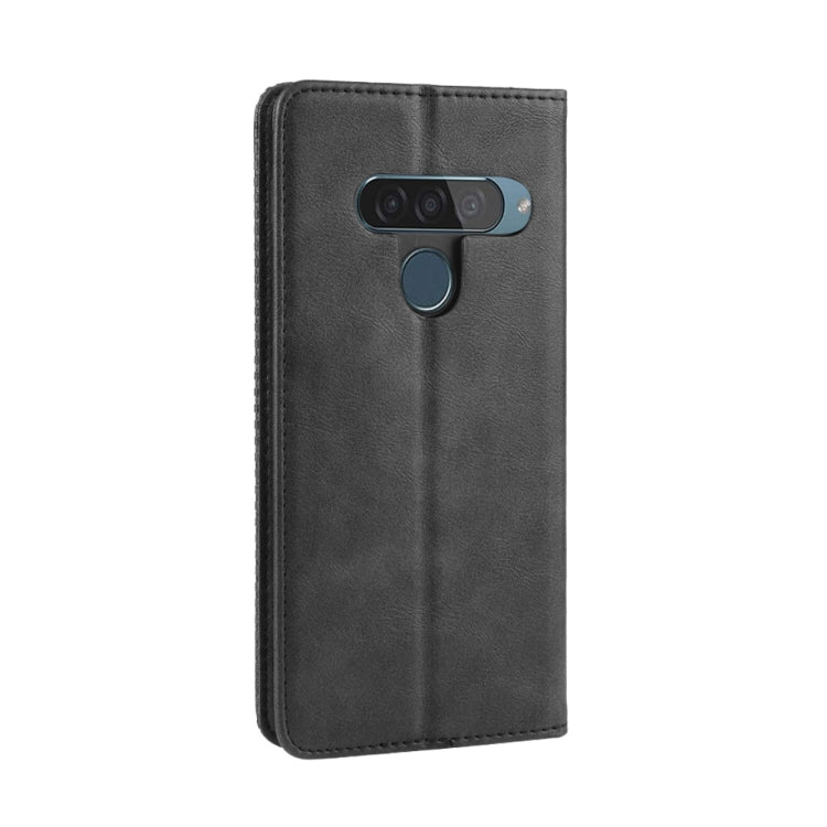 Magnetic Buckle Retro Crazy Horse Texture Horizontal Flip Leather Case for LG G8S ThinQ, with Holder & Card Slots & Photo Frame