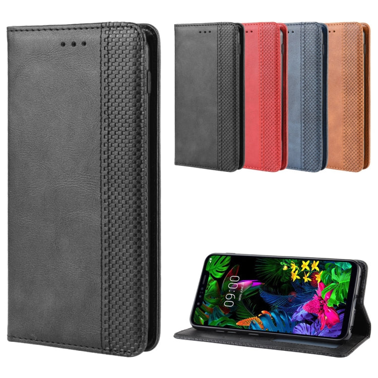 Magnetic Buckle Retro Crazy Horse Texture Horizontal Flip Leather Case for LG G8S ThinQ, with Holder & Card Slots & Photo Frame