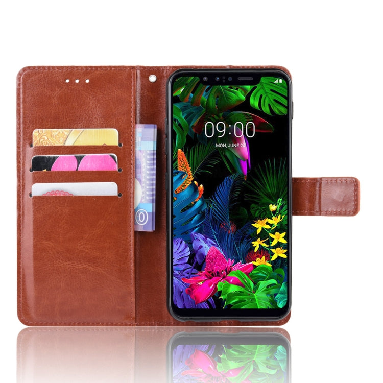 Retro Crazy Horse Texture Horizontal Flip Leather Case for LG G8S ThinQ , with Holder & Card Slots & Photo Frame