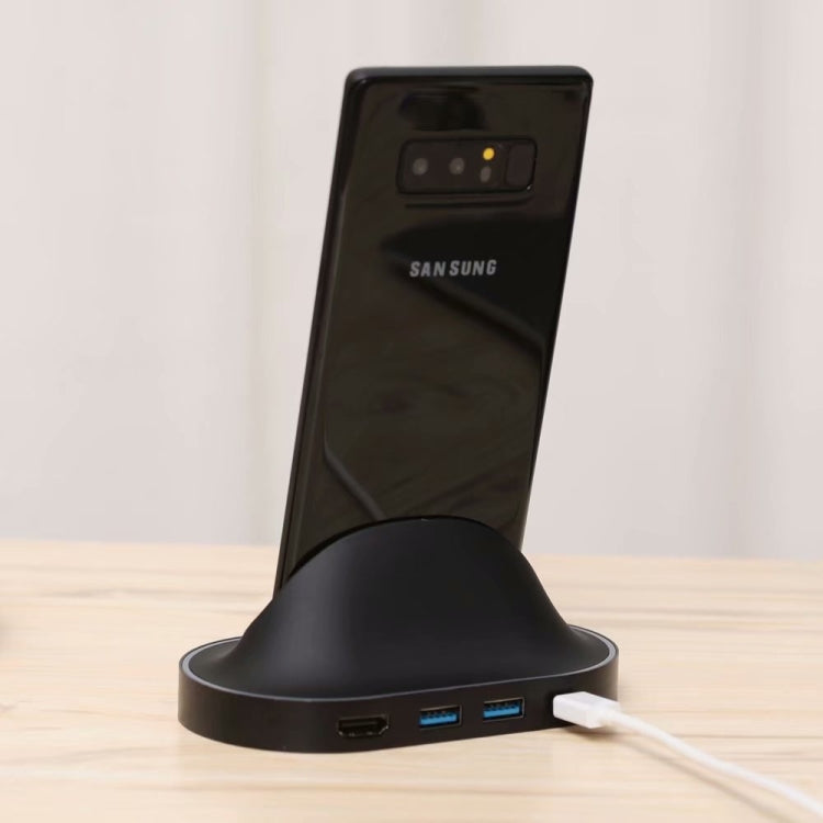 4 in 1 USB 3.1 Type-C Docking Station Usb-C Type-C Phone Charger Holder with 2 USB3.0 HDMI PD Charger For Samsung S8/S9+ /Huawei