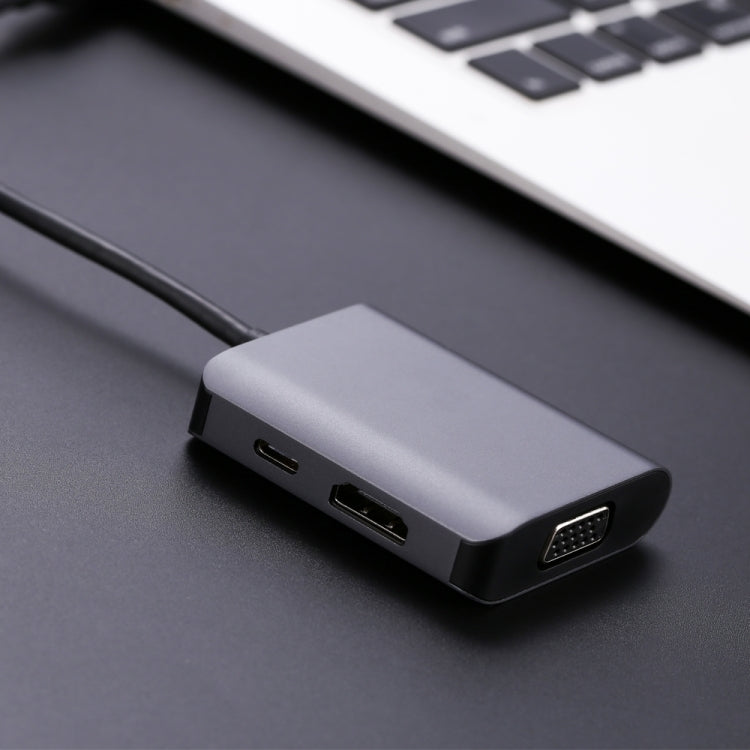 USB C Type C 3.1 TO HDMI 4K 30Hz VGA 1080P 60Hz Splitter Adapter With Type C PD Charging,For Laptop Macbook