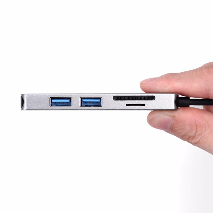 Type-C Type C Hub USB C USB3.1 Hub with HDMI 5 in 1 Combo Hub with 2 USB3.0 Ports SD TF Card Reader USB adapater