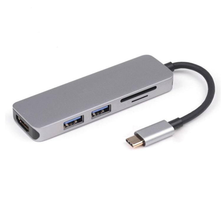 Type-C Type C Hub USB C USB3.1 Hub with HDMI 5 in 1 Combo Hub with 2 USB3.0 Ports SD TF Card Reader USB adapater