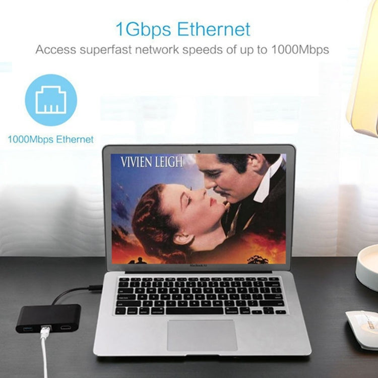 Type-C to HDMI 4K USB 3.0 Charging Port Adapter Cable Converter RJ45 Type PD