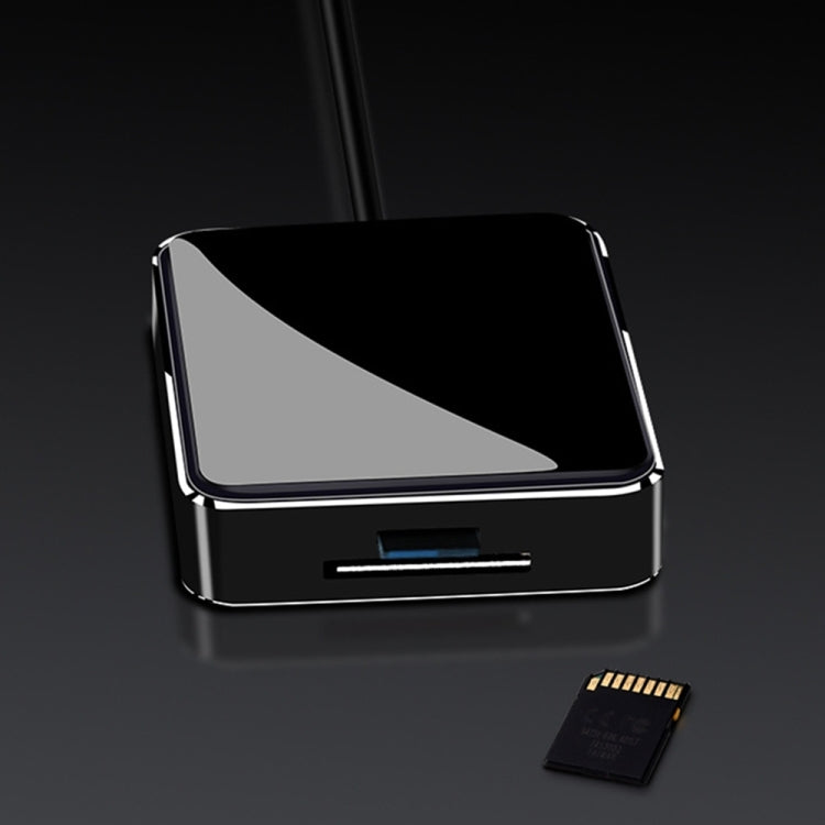 USB C to HDMI/VGA/USB 3.0 Hub Adapter, GOXMGO 7 in 1 USB C Hub Adapter with 3 USB 3.0 Port, SD TF Card Reader for 2016 2017 MacBook Pro, Type-C Devices