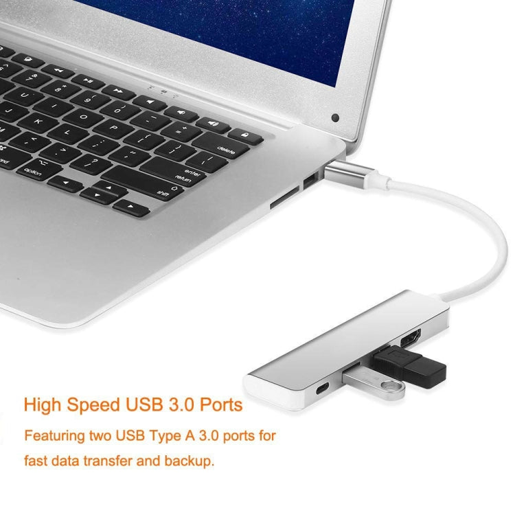 4 in 1 Type C Hub with HDMI USB 3.0 Adapter for MacBook Hub USB Computer Peripherals USB Type C HDMI for MacBook Pro Air