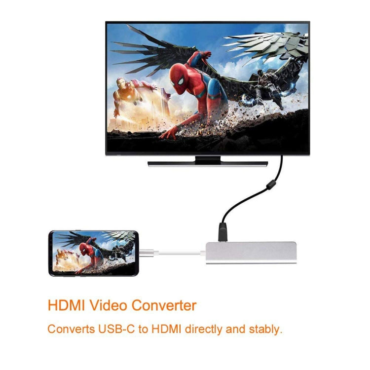 4 in 1 Type C Hub with HDMI USB 3.0 Adapter for MacBook Hub USB Computer Peripherals USB Type C HDMI for MacBook Pro Air