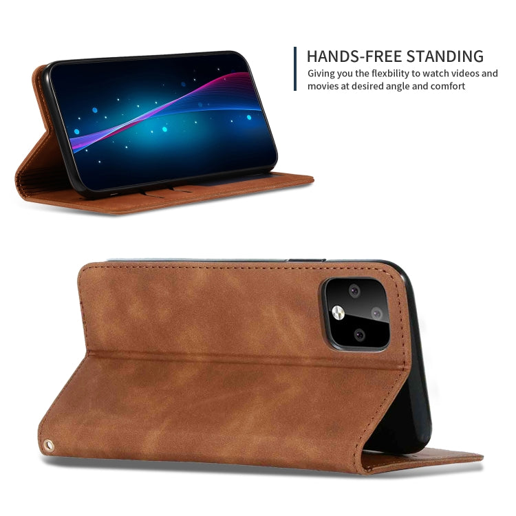 Retro Skin Feel Business Magnetic Horizontal Flip Leather Case for Google Pixel 4XL