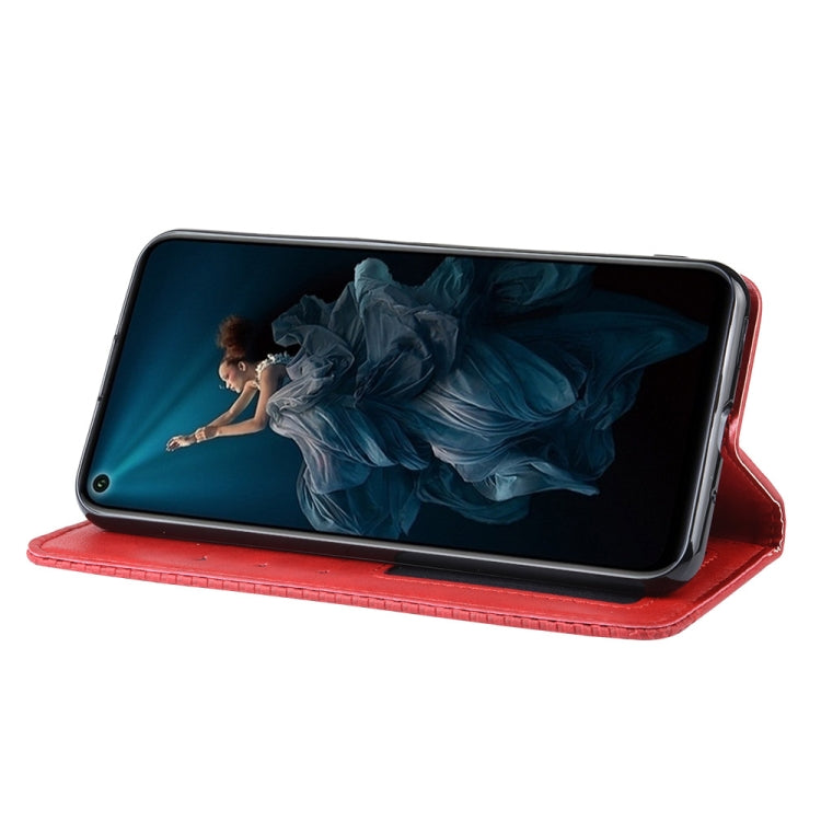 Magnetic Buckle Retro Crazy Horse Texture Horizontal Flip Leather Case for Huawei Honor 20,with Holder & Card Slots & Photo Frame