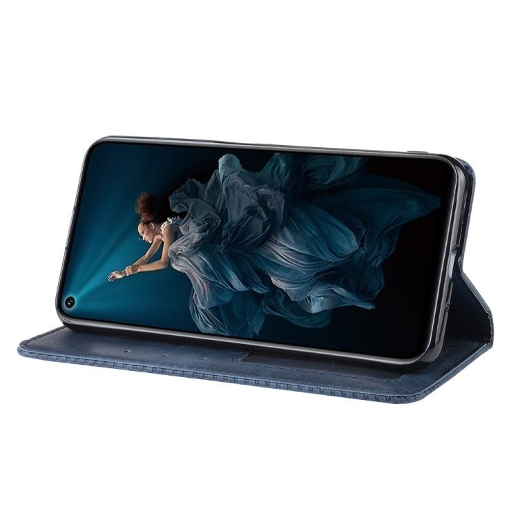 Magnetic Buckle Retro Crazy Horse Texture Horizontal Flip Leather Case for Huawei Honor 20,with Holder & Card Slots & Photo Frame