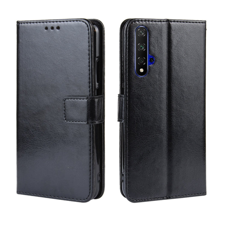 Retro Crazy Horse Texture Horizontal Flip Leather Case for HUAWEI Honor 20 , with Holder & Card Slots & Photo Frame
