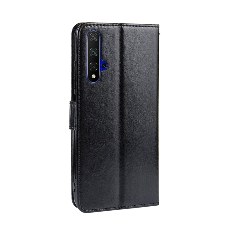 Retro Crazy Horse Texture Horizontal Flip Leather Case for HUAWEI Honor 20 , with Holder & Card Slots & Photo Frame