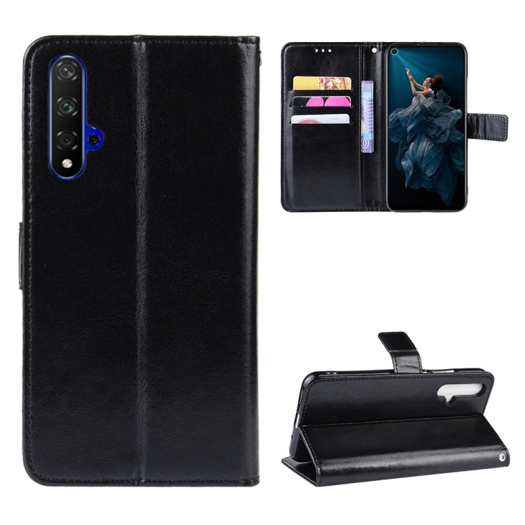 Retro Crazy Horse Texture Horizontal Flip Leather Case for HUAWEI Honor 20 , with Holder & Card Slots & Photo Frame