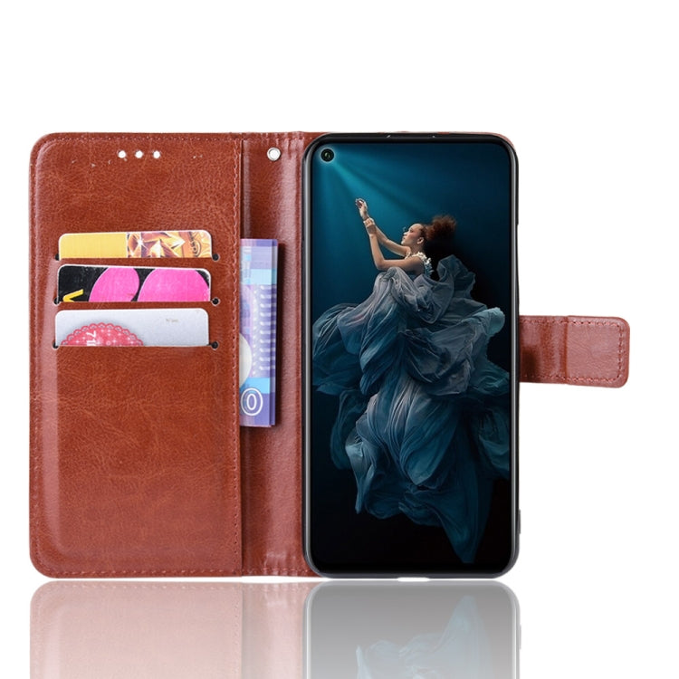 Retro Crazy Horse Texture Horizontal Flip Leather Case for HUAWEI Honor 20 , with Holder & Card Slots & Photo Frame
