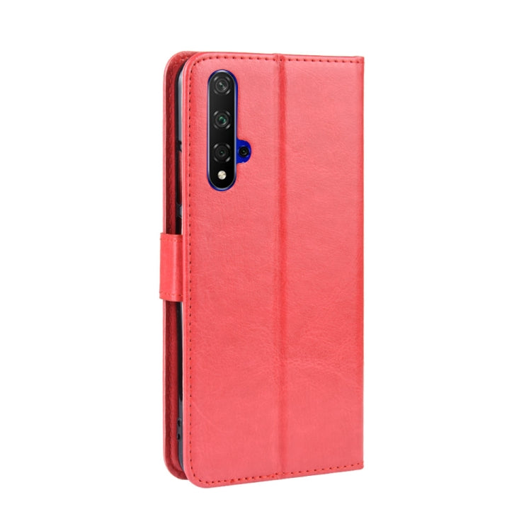 Retro Crazy Horse Texture Horizontal Flip Leather Case for HUAWEI Honor 20 , with Holder & Card Slots & Photo Frame