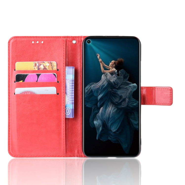 Retro Crazy Horse Texture Horizontal Flip Leather Case for HUAWEI Honor 20 , with Holder & Card Slots & Photo Frame